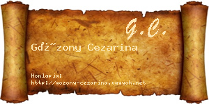 Gózony Cezarina névjegykártya